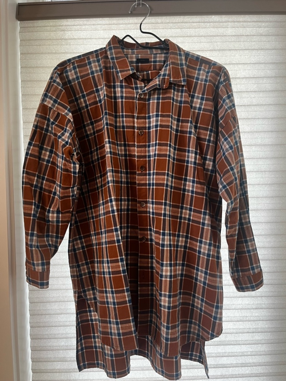 ICHI Japan cotton yarn dye plaid check indigo shirt